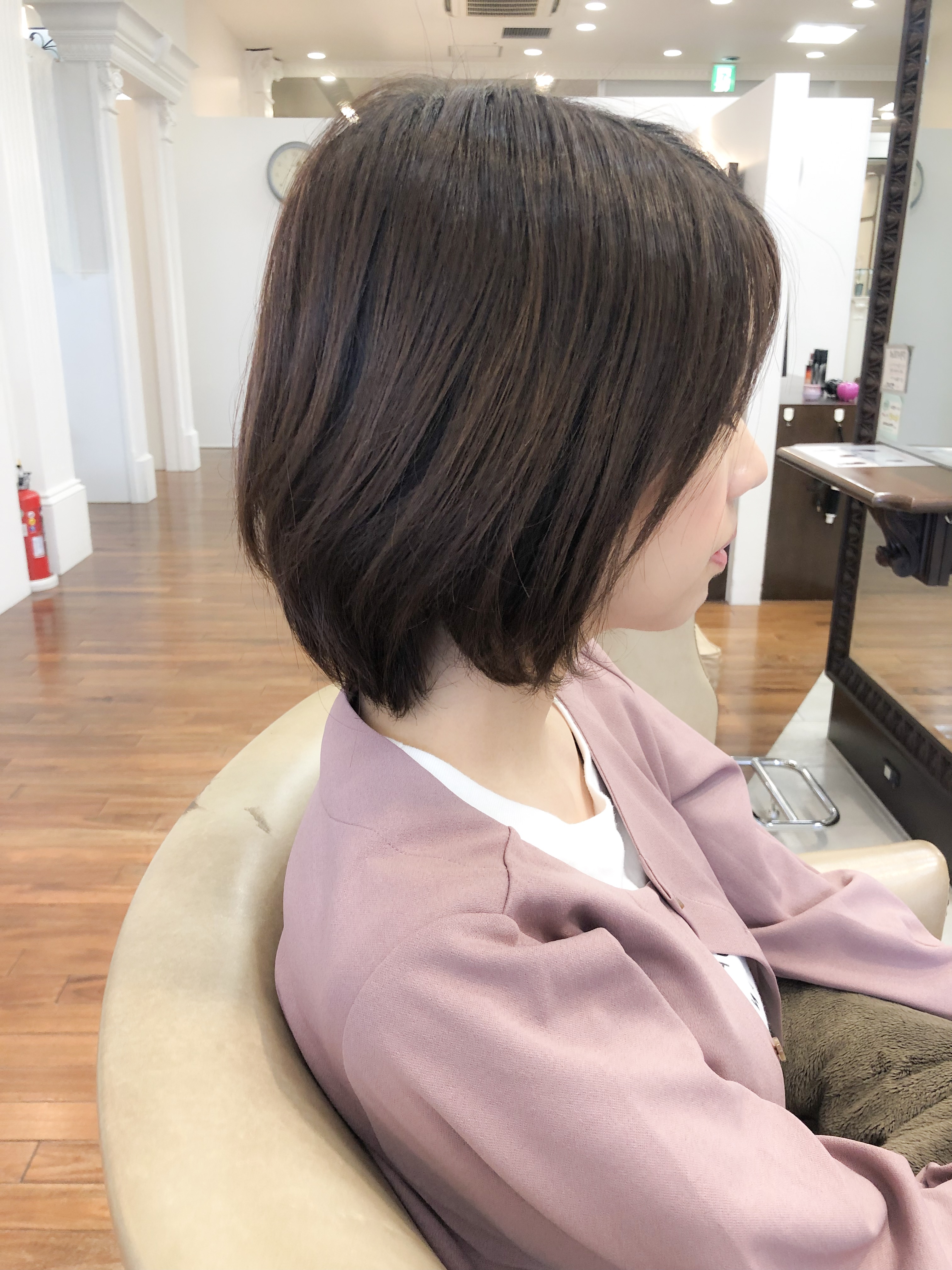 フェミニンボブ→エアパーマ×ウルフボブ